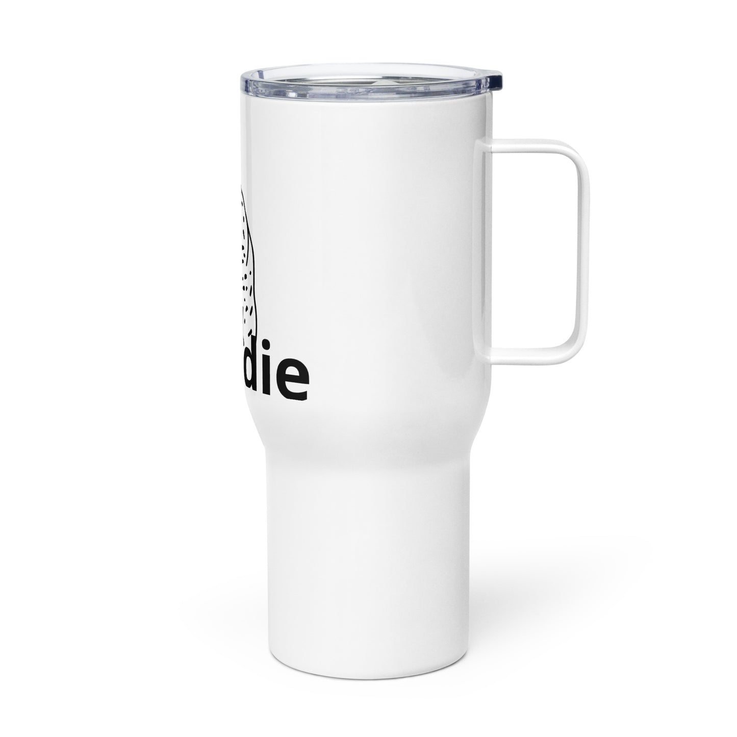 Travel mug with a handle